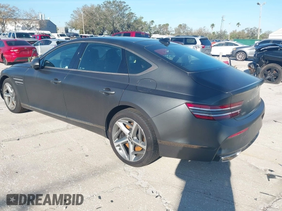2024 Genesis G80 3.5T Sport with VIN KMTGB4SD4RU209944, listed as a IAAI auction lot 41630028 with 1,596 mi miles. Bid and sale history available at carsss.com. Image 3.