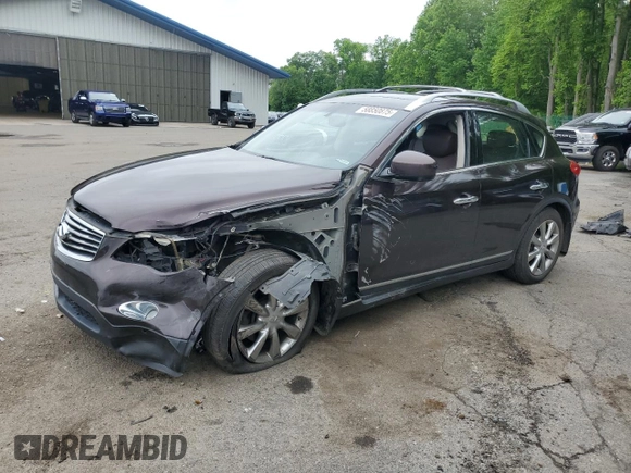 2010 Infiniti EX Journey z VIN JN1AJ0HR4AM754326, wystawiony jako Copart lot #58850875 z przebiegiem Nie podano mil oraz Szkoda całkowita • Salvage title. Historia ofert i sprzedaży dostępna na DreamBid. Obrazek 1.