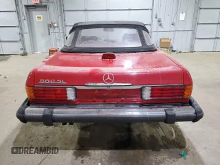 1987 Mercedes-Benz 560 SL with VIN WDBBA48D8HA067597, listed as a Copart auction lot 86120744 with 136,772 mi miles and Clean Title. Bid and sale history available at carsss.com. Image 6.