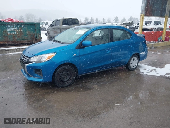 2021 Mitsubishi Mirage G4 ES with VIN ML32FUFJ5MHF03308, listed as a IAAI auction lot 41238934 with 43,507 mi miles. Bid and sale history available at carsss.com. Image 17.