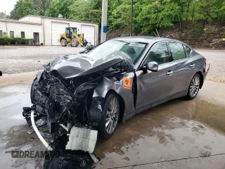 2018 Infiniti Q50 Luxe с VIN JN1EV7AP9JM351448, выставлен на аукционе Copart как лот 54090415 с пробегом Не указан миль и Списание • Salvage title. История ставок и продаж доступна на DreamBid. Изображение 1.