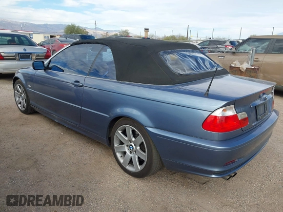 2002 BMW 3 Series 325Ci with VIN WBABS33462JY59719, listed as a IAAI auction lot 41606966 with 104,306 mi miles and . Bid and sale history available at DreamBid. Image 3.
