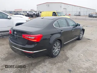 2015 Kia Cadenza Premium with VIN KNALN4D70F5177461, listed as a IAAI auction lot 41382190 with 214,538 mi miles. Bid and sale history available at carsss.com. Image 4.