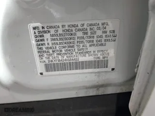 2004 Honda Pilot EX with VIN 2HKYF18424H564482, listed as a IAAI auction lot 41868124 with 173,484 mi miles. Bid and sale history available at carsss.com. Image 9.