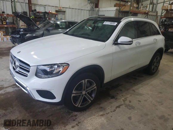 2016 Mercedes-Benz GLC 300 with VIN WDC0G4JB0GF054905, listed as a Copart auction lot 61174935 with 109,273 mi miles and Salvage title. Bid and sale history available at DreamBid. Image 1.