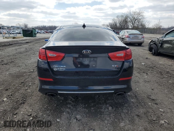 2015 Kia Optima SX Turbo with VIN 5XXGR4A61FG381136, listed as a Copart auction lot 52709315 with 48,751 mi miles and Salvage Title. Bid and sale history available at carsss.com. Image 6.