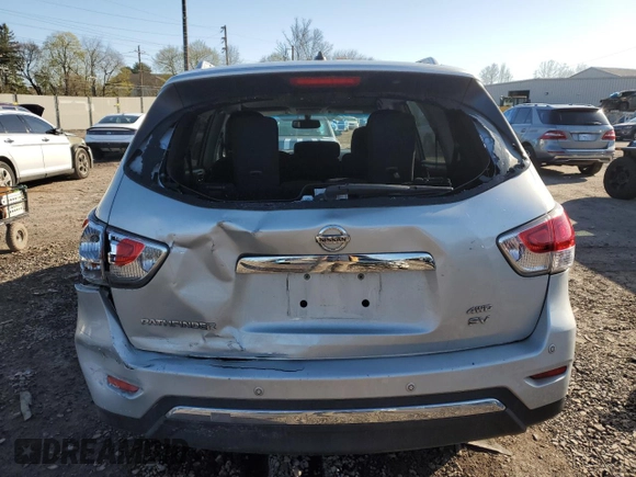2016 Nissan Pathfinder Platinum with VIN 5N1AR2MM7GC634557, listed as a Copart auction lot 51820785 with 166,205 mi miles and Salvage Title. Bid and sale history available at carsss.com. Image 6.