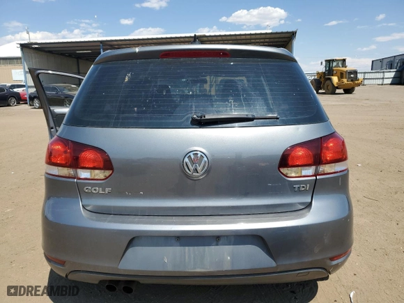 2013 Volkswagen Golf TDI w/Sunroof & Nav with VIN WVWNM7AJXDW007910, listed as a Copart auction lot 62839634 with 80,896 mi miles and Non Repairable. Bid and sale history available at carsss.com. Image 6.