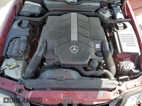 2001 Mercedes-Benz SL 500 with VIN WDBFA68F51F197134, listed as a Copart auction lot 55603755 with 115,826 mi miles and Salvage title. Bid and sale history available at DreamBid. Image 11.