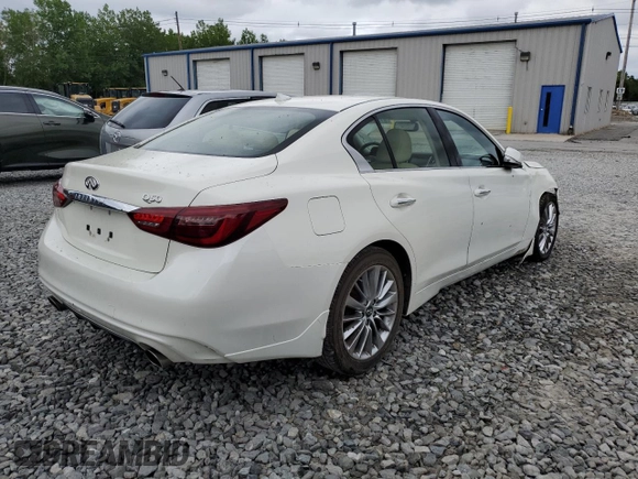 2019 Infiniti Q50 Luxe с VIN JN1EV7AR7KM556320, выставлен на аукционе Copart как лот 61196085 с пробегом 53 313 миль миль и Списание • Salvage title. История ставок и продаж доступна на DreamBid. Изображение 3.