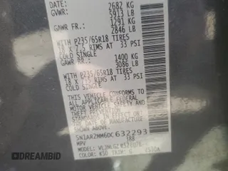 2013 Nissan Pathfinder SL z VIN 5N1AR2MM6DC632293, wystawiony jako Copart lot #53369975 z przebiegiem 174 822 mil mil oraz Szkoda całkowita • Salvage title. Historia ofert i sprzedaży dostępna na DreamBid. Obrazek 15.