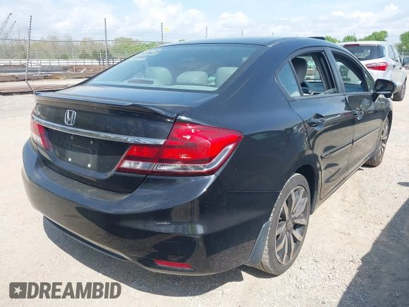 2015 Honda Civic Sedan EX-L with VIN 2HGFB2F93FH502464, listed as a IAAI auction lot 41956027 with 210,489 mi miles. Bid and sale history available at carsss.com. Image 4.