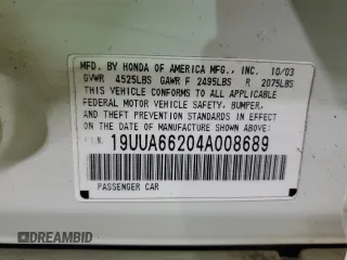 2004 Acura TL with VIN 19UUA66204A008689, listed as a Copart auction lot 49812755 with 146,792 mi miles and Clean Title. Bid and sale history available at carsss.com. Image 12.