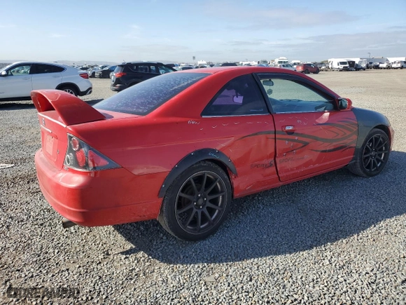 2001 Honda Civic EX with VIN 1HGEM22901L009803, listed as a Copart auction lot 47668165 with 230,728 mi miles and Salvage Title. Bid and sale history available at carsss.com. Image 3.