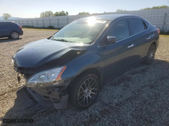 2013 Nissan Sentra SV with VIN 1N4AB7AP0DN905744, listed as a Copart auction lot 51020115 with 116,371 mi miles and Salvage Title. Bid and sale history available at carsss.com. Image 1.