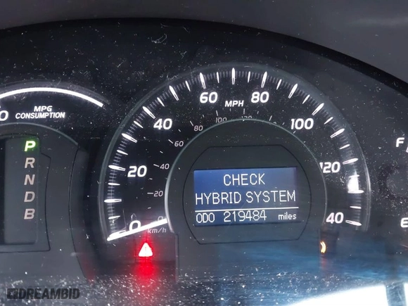 2009 Toyota Camry Hybrid with VIN 4T1BB46K39U093651, listed as a IAAI auction lot 41727620 with 219,484 mi miles. Bid and sale history available at carsss.com. Image 15.
