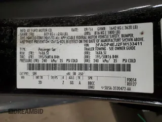2015 Ford Fiesta SE with VIN 3FADP4EJ2FM133411, listed as a Copart auction lot 53133365 with 139,457 mi miles and Salvage Title. Bid and sale history available at carsss.com. Image 13.