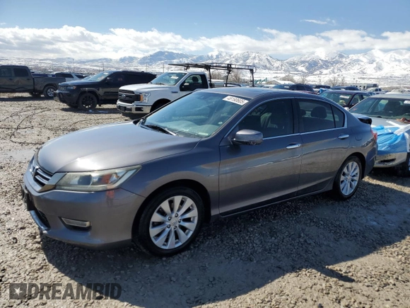 2013 Honda Accord Sdn EX-L with VIN 1HGCR2F85DA087665, listed as a Copart auction lot 48190605 with 145,498 mi miles and Salvage Title. Bid and sale history available at carsss.com. Image 1.