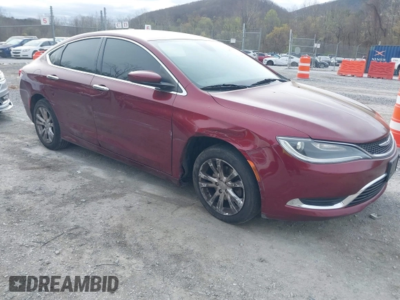 2015 Chrysler 200 Limited with VIN 1C3CCCAB1FN590621, listed as a IAAI auction lot 41958860 with 142,206 mi miles and . Bid and sale history available at DreamBid. Image 1.