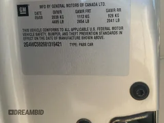 2008 Buick LaCrosse CX z VIN 2G4WC582681319421, wystawiony jako Copart lot #58043175 z przebiegiem 126 084 mil mil oraz Szkoda całkowita • Salvage title. Historia ofert i sprzedaży dostępna na DreamBid. Obrazek 12.