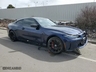 2022 BMW M4 Competition xDrive with VIN WBS43AZ01NCK91432, listed as a Copart auction lot 45240805 with 29,227 mi miles and Salvage Title. Bid and sale history available at carsss.com. Image 4.