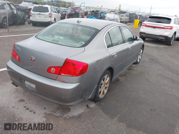 2006 Infiniti G35 z VIN JNKCV51F66M617966, wystawiony jako IAAI lot #41962885 z przebiegiem 196 694 mil mil oraz . Historia ofert i sprzedaży dostępna na DreamBid. Obrazek 4.