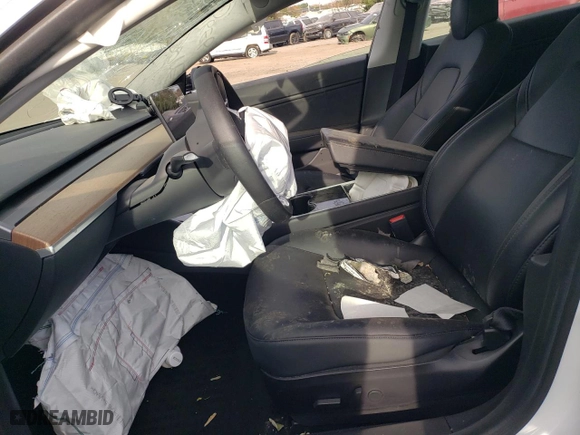 2020 Tesla Model 3 Long Range with VIN 5YJ3E1EBXLF667405, listed as a Copart auction lot 72566044 with 0 mi miles and Salvage Title. Bid and sale history available at carsss.com. Image 7.