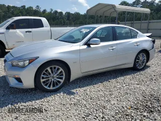 2018 Infiniti Q50 Luxe with VIN JN1EV7AP5JM352175, listed as a Copart auction lot 61762335 with 64,375 mi miles and Salvage title. Bid and sale history available at DreamBid. Image 1.