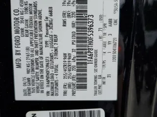 2015 Ford Mustang EcoBoost with VIN 1FA6P8TH0F5396373, listed as a Copart auction lot 54129565 with 106,631 mi miles and Salvage Title. Bid and sale history available at carsss.com. Image 13.