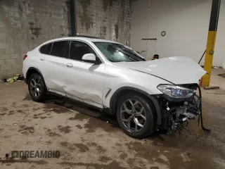 2021 BMW X4 xDrive30i with VIN 5UX2V1C01M9H64891, listed as a Copart auction lot 56797025 with Not provided miles and Salvage title. Bid and sale history available at DreamBid. Image 4.