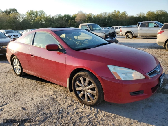 2007 Honda Accord Cpe EX-L with VIN 1HGCM82627A006342, listed as a Copart auction lot 73827234 with NaN miles and Salvage Title. Bid and sale history available at carsss.com. Image 4.