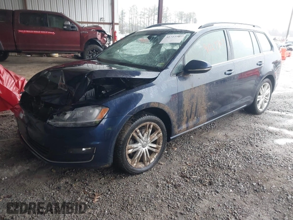 2015 Volkswagen Golf SportWagen TDI S with VIN 3VWCA7AU5FM507791, listed as a IAAI auction lot 41727707 with 150,738 mi miles. Bid and sale history available at carsss.com. Image 2.