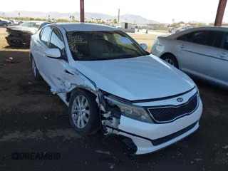 2014 Kia Optima EX z VIN 5XXGN4A74EG294124, wystawiony jako IAAI lot #41413272 z przebiegiem 154 058 mil mil oraz . Historia ofert i sprzedaży dostępna na DreamBid. Obrazek 1.