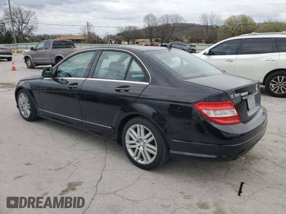 2009 Mercedes-Benz C 300 Sport with VIN WDDGF54X19F227442, listed as a Copart auction lot 49598625 with 55,527 mi miles and Salvage Title. Bid and sale history available at DreamBid. Image 2.