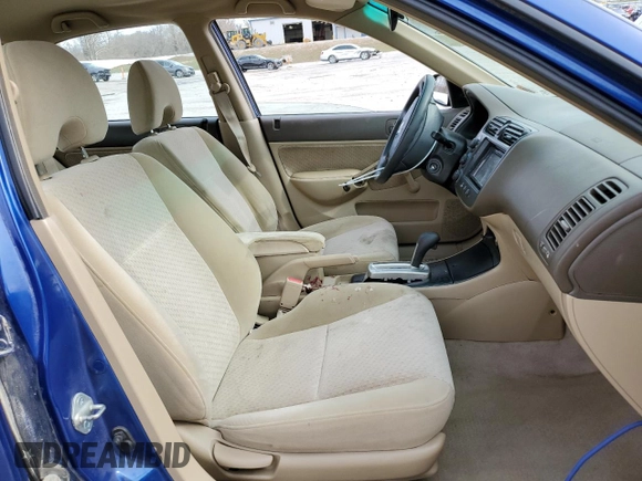 2004 Honda Civic VP with VIN 1HGES16324L015905, listed as a Copart auction lot 50204805 with 267,049 mi miles and Salvage Title. Bid and sale history available at carsss.com. Image 7.