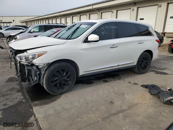 2013 Infiniti JX35 with VIN 5N1AL0MM4DC321306, listed as a Copart auction lot 84453734 with 96,626 mi miles and Salvage Title. Bid and sale history available at carsss.com. Image 1.