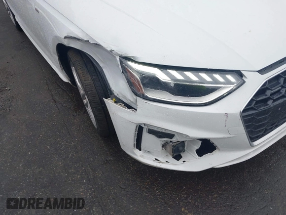 2021 Audi A4 S line Premium Plus with VIN WAUEAAF48MA014602, listed as a IAAI auction lot 41558351 with 44,229 mi miles and . Bid and sale history available at DreamBid. Image 6.