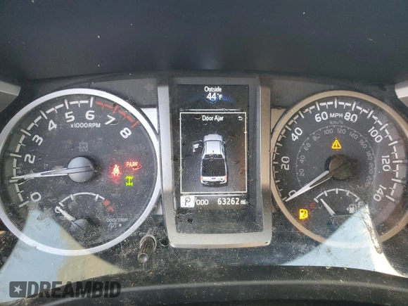 2023 Toyota Tacoma SR with VIN 3TMCZ5AN0PM549117, listed as a Copart auction lot 81299234 with 63,262 mi miles and Salvage title. Bid and sale history available at DreamBid. Image 9.