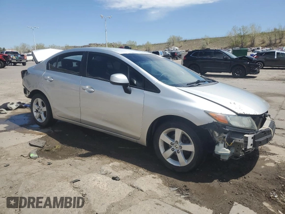 2012 Honda Civic LX с VIN 2HGFB2F55CH313842, выставлен на аукционе Copart как лот 54526265 с пробегом 167 679 миль миль и Списание • Salvage title. История ставок и продаж доступна на DreamBid. Изображение 4.