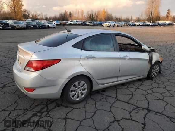 2017 Hyundai Accent SE with VIN KMHCT4AE6HU196466, listed as a Copart auction lot 82889574 with 0 mi miles and Salvage Title. Bid and sale history available at carsss.com. Image 3.