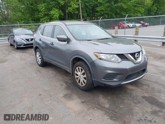 2016 Nissan Rogue SV with VIN KNMAT2MV1GP627725, listed as a IAAI auction lot 42120155 with 195,695 mi miles. Bid and sale history available at carsss.com. Image 1.