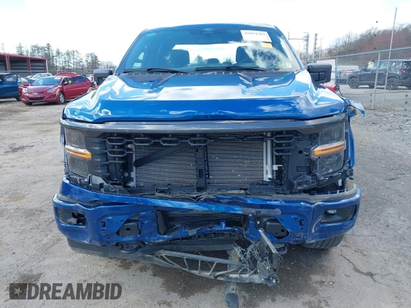 2024 Ford F-150 STX with VIN 1FTEW2LPXRFA56269, listed as a IAAI auction lot 41894302 with 12,941 mi miles and . Bid and sale history available at carsss.com. Image 6.