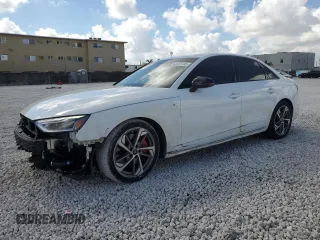 2024 Audi A4 S line Premium Plus z VIN WAUEAAF40RN007885, wystawiony jako Copart lot #43761735 z przebiegiem 4 927 mil mil oraz Nie do naprawy • Non repairable. Historia ofert i sprzedaży dostępna na DreamBid. Obrazek 1.