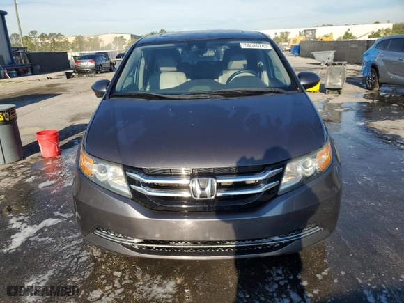 2015 Honda Odyssey EX-L with VIN 5FNRL5H68FB019071, listed as a Copart auction lot 50570245 with 153,630 mi miles and Salvage Title. Bid and sale history available at carsss.com. Image 5.