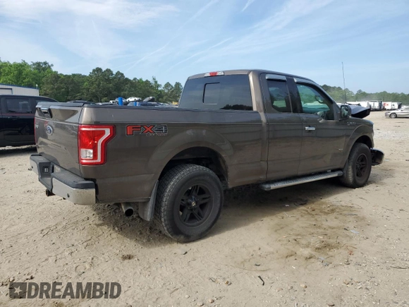 2016 Ford F-150 XLT with VIN 1FTFX1EG2GFB17717, listed as a Copart auction lot 55575825 with 122,867 mi miles and Salvage title. Bid and sale history available at DreamBid. Image 3.