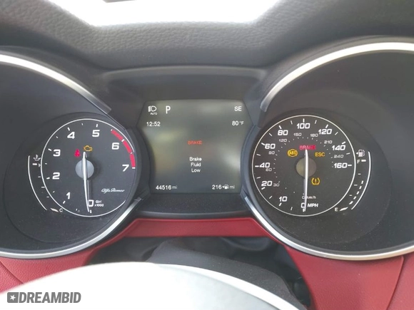 2018 Alfa Romeo Stelvio with VIN ZASFAKAN4J7C25390, listed as a IAAI auction lot 41025967 with 44,516 mi miles. Bid and sale history available at carsss.com. Image 7.