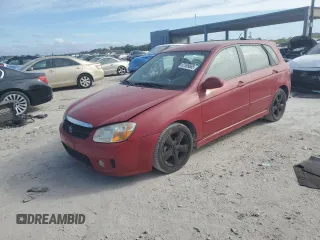 2007 Kia Spectra with VIN KNAFE161975005578, listed as a Copart auction lot 87599685 with 158,372 mi miles and Clean Title. Bid and sale history available at carsss.com. Image 1.
