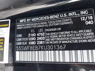 2019 Mercedes-Benz C 300 with VIN 55SWF8EB7KU301367, listed as a IAAI auction lot 42285737 with 104,859 mi miles and . Bid and sale history available at DreamBid. Image 9.