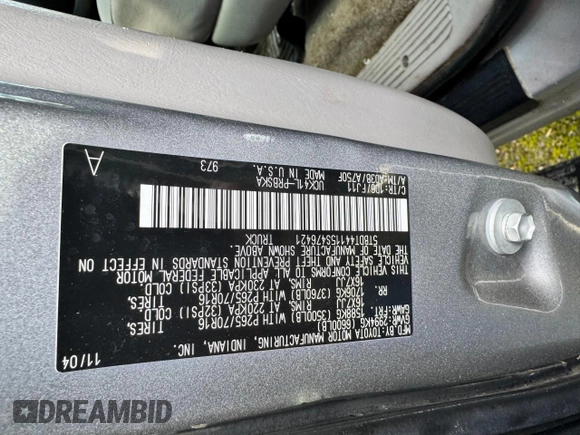 2005 Toyota Tundra SR5 with VIN 5TBDT44115S476421, listed as a Copart auction lot 53760955 with 198,437 mi miles and Clean Title. Bid and sale history available at DreamBid. Image 10.