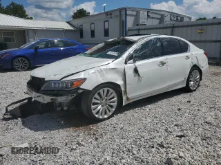 2014 Acura RLX Advance z VIN JH4KC1F92EC005412, wystawiony jako Copart lot #54162665 z przebiegiem 104 960 mil mil oraz Szkoda całkowita • Salvage title. Historia ofert i sprzedaży dostępna na DreamBid. Obrazek 1.